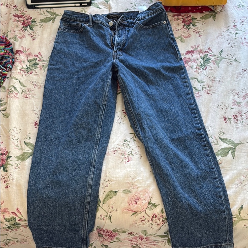 Banana Republic Blue High-Rise Straight Leg Jeans